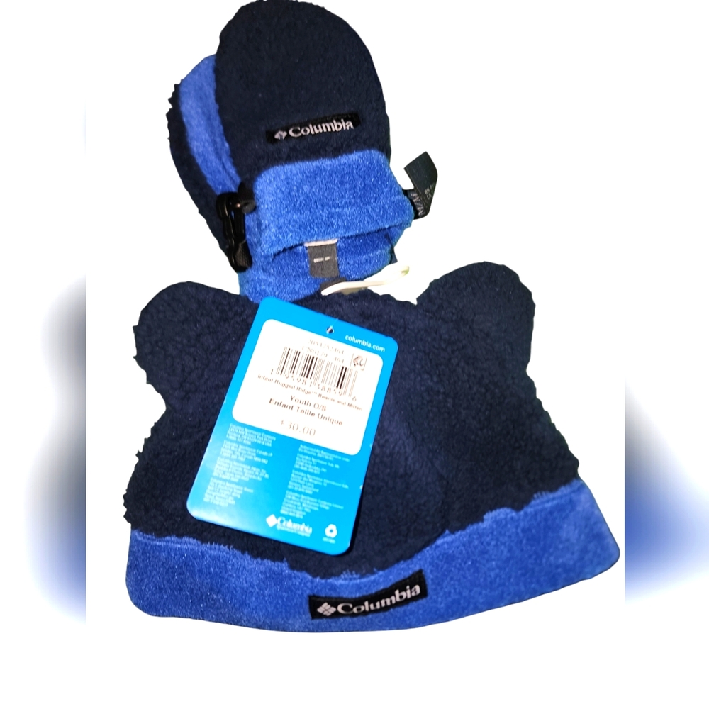 ❄️COLUMBIA Infant Rugged RIDGE Beanie and Mittens Youth O/S Infant⛄️ - Picture 3 of 5